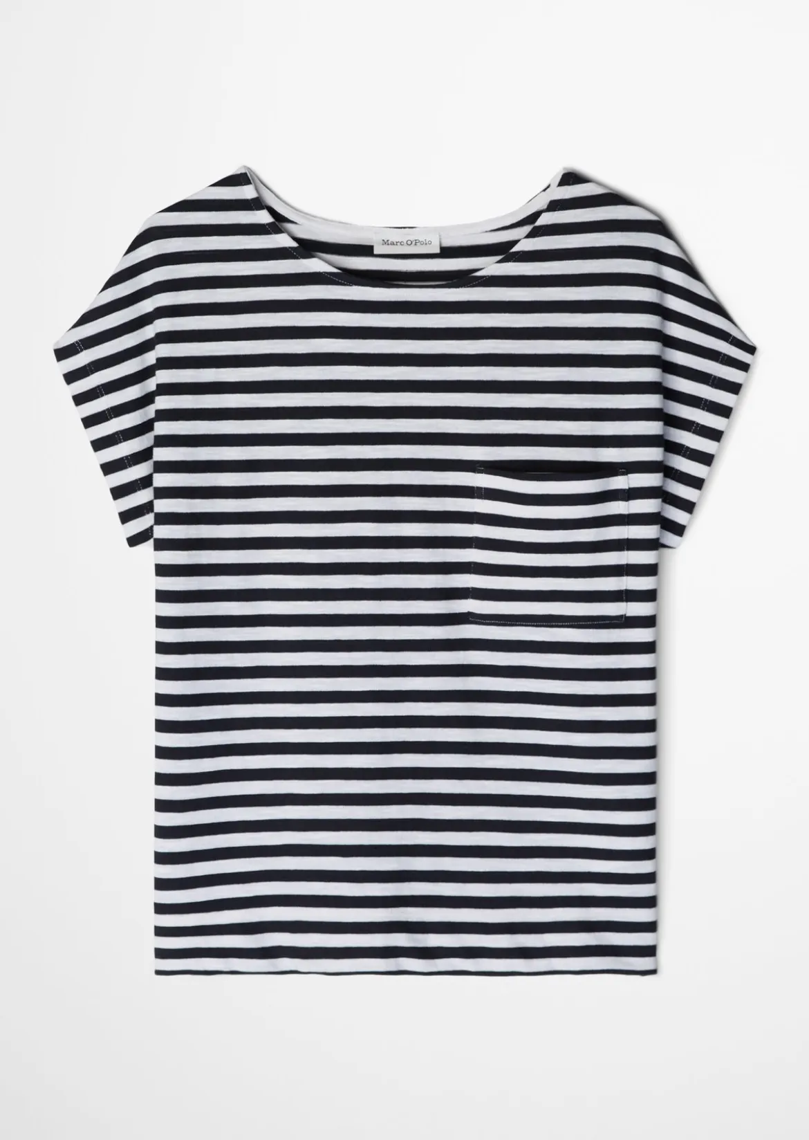 Gestreiftes T-Shirt regular aus weichem Baumwoll-Slub-Jersey