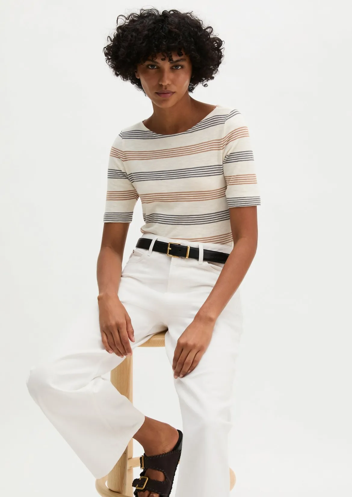 Gestreiftes T-Shirt regular aus Organic Cotton-Jersey