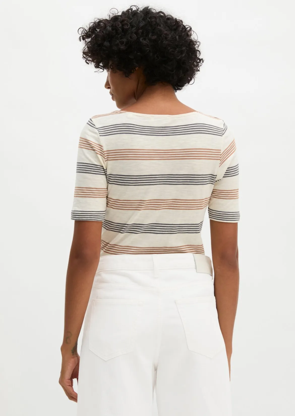 Gestreiftes T-Shirt regular aus Organic Cotton-Jersey