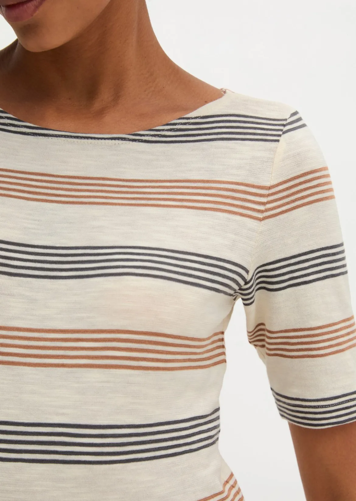Gestreiftes T-Shirt regular aus Organic Cotton-Jersey
