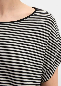 Gestreiftes T-Shirt regular aus Baumwoll-Single-Jersey
