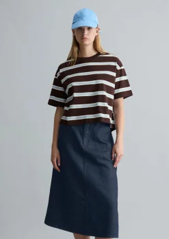 Gestreiftes T-Shirt relaxed aus Heavy Jersey