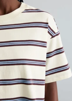 Gestreiftes T-Shirt relaxed aus Heavy Jersey