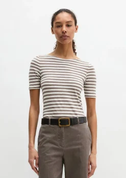 Gestreiftes T-Shirt slim aus Organic Cotton-Jersey