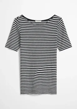 Gestreiftes T-Shirt slim aus Organic Cotton-Jersey
