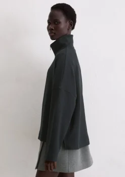 Half-Zip-Sweatshirt relaxed aus weichem Organic Cotton