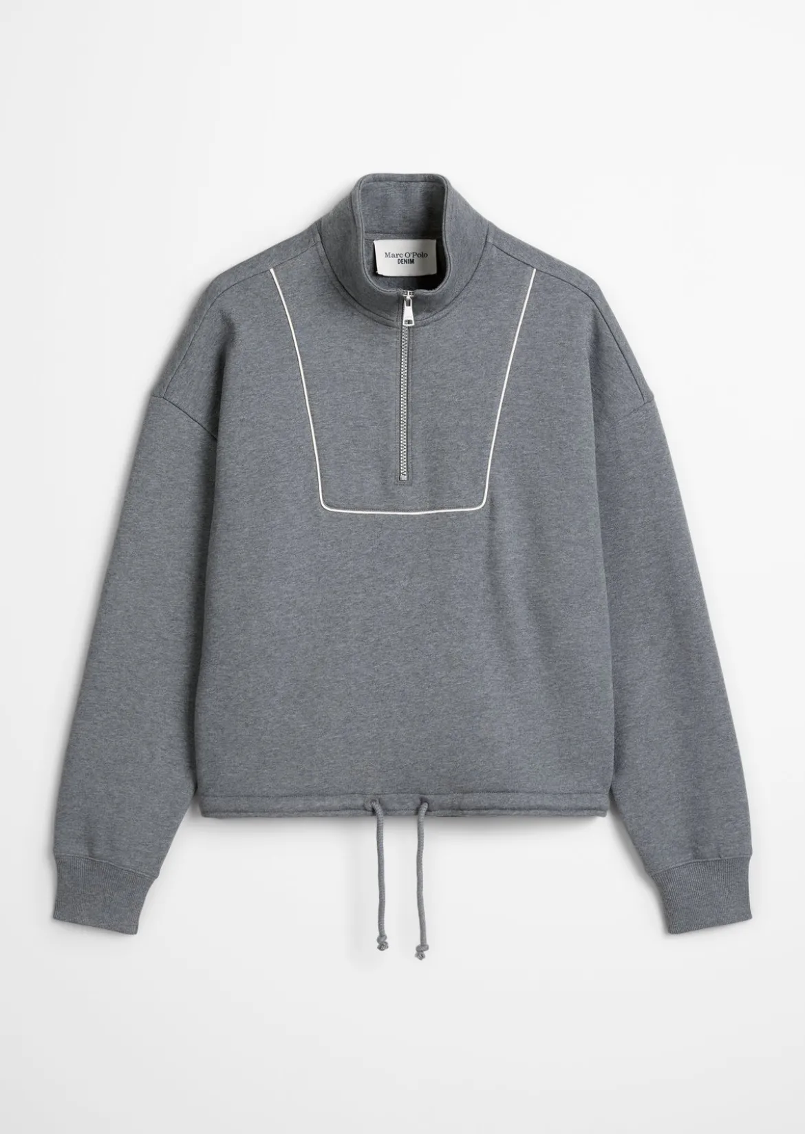 Half-Zip-Sweatshirt relaxed aus weichem Organic-Cotton-Mix