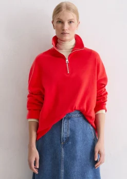 Half-Zip-Sweatshirt relaxed aus weichem Organic Cotton