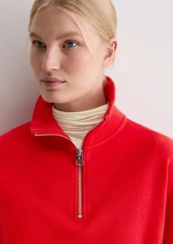 Half-Zip-Sweatshirt relaxed aus weichem Organic Cotton