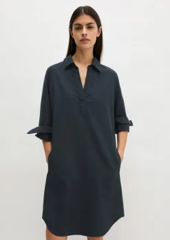 Hemdblusenkleid relaxed aus Organic-Cotton-Lyocell-Leinen-Mix