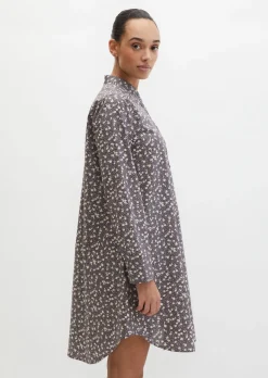 Hemdblusenkleid relaxed aus Papertouch-Popeline