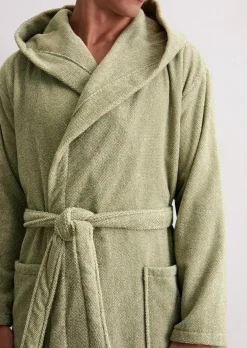 Herren-Bademantel Model Timeless Melange mit Kapuze