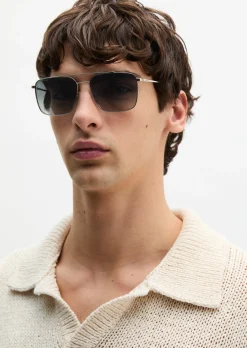 Herren-Sonnenbrille mit Metallrahmen