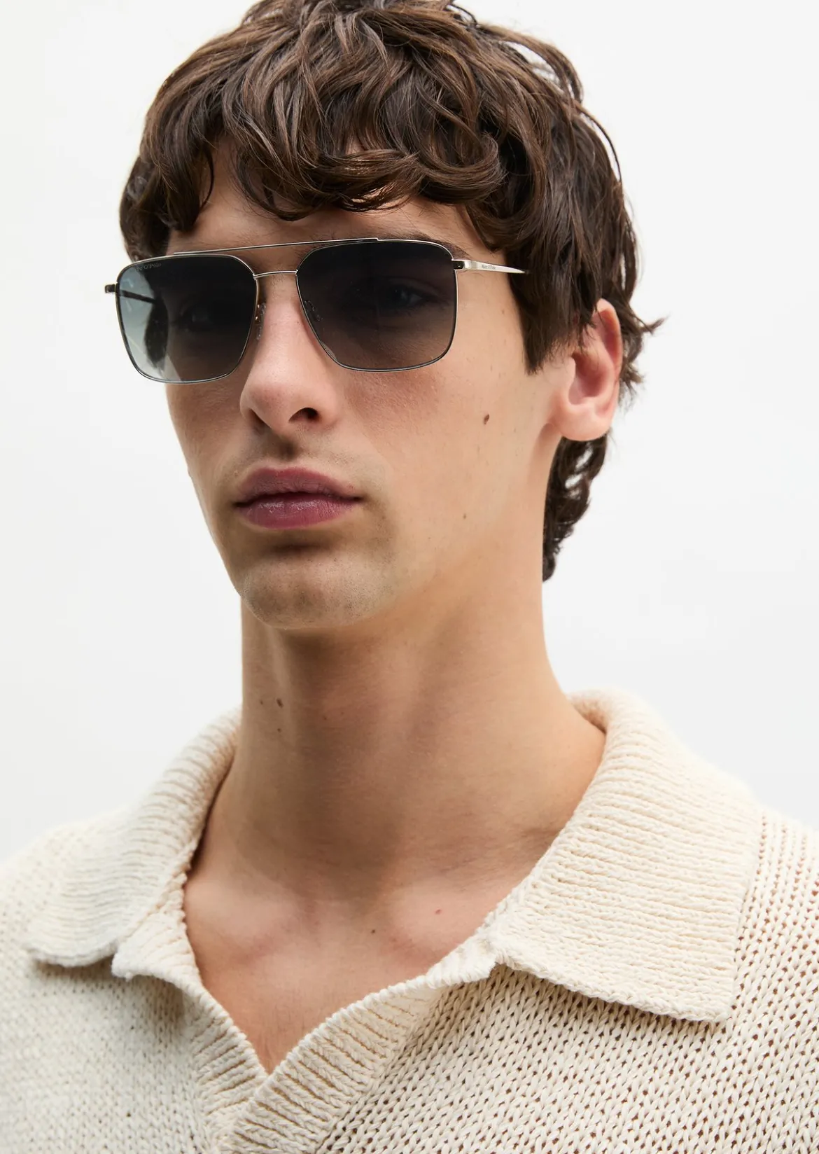 Herren-Sonnenbrille mit Metallrahmen