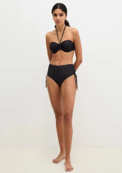 High-Waist Bikini-Slip mit Beads-Details