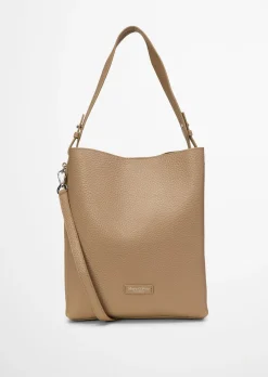 Hobo Bag medium aus genarbtem Rindleder