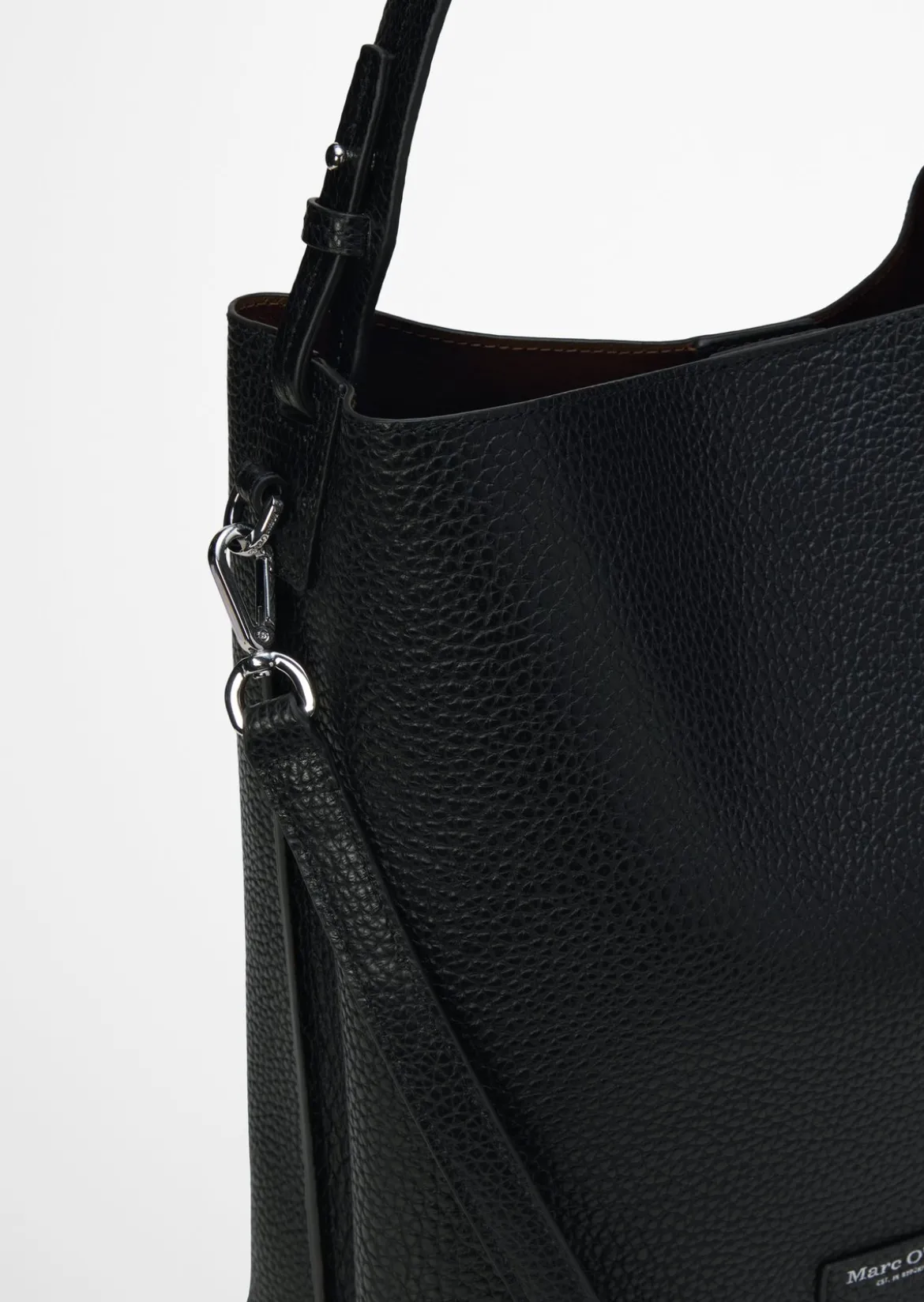 Hobo Bag medium aus genarbtem Rindleder