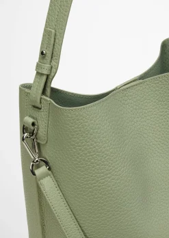 Hobo Bag medium aus genarbtem Rindleder