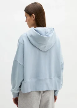 Hoodie relaxed garment-dyed mit recycelter Baumwolle