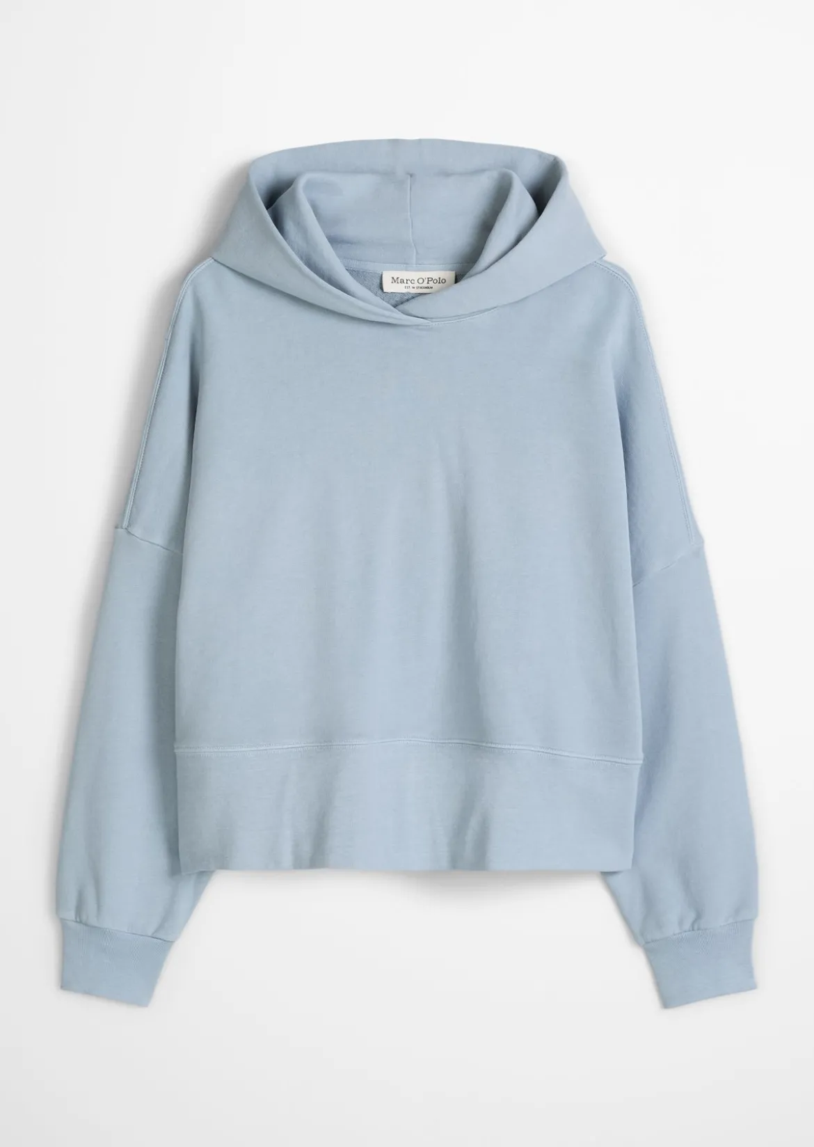 Hoodie relaxed garment-dyed mit recycelter Baumwolle