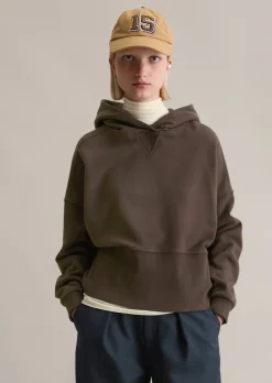 Hoodie relaxed mit breitem Rippbund