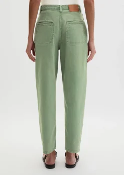 Hose Model Lara barrel cropped aus Organic Cotton Stretch