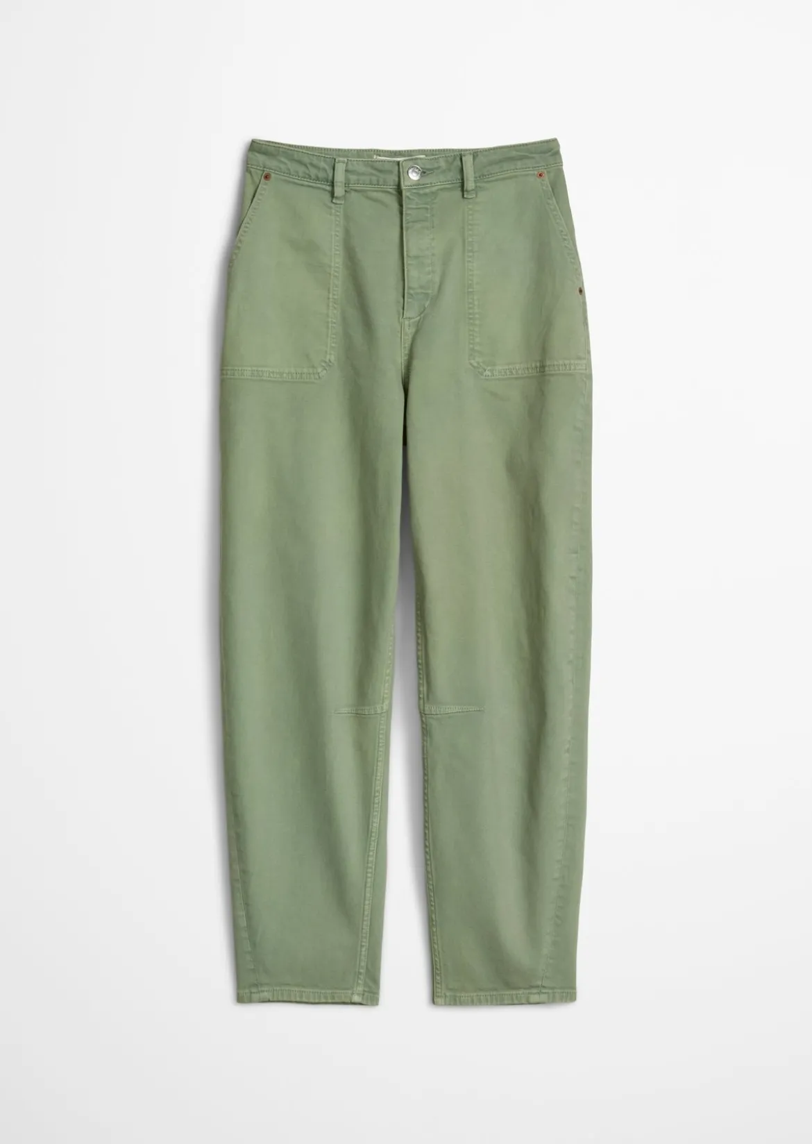 Hose Model Lara barrel cropped aus Organic Cotton Stretch