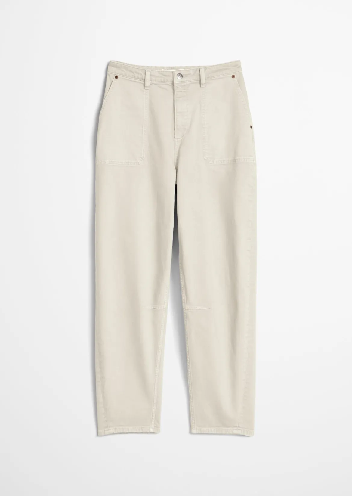 Hose Model Lara barrel cropped aus Organic Cotton Stretch