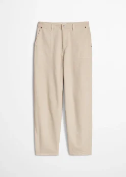 Hose Model Lara barrel cropped aus Organic Cotton Stretch