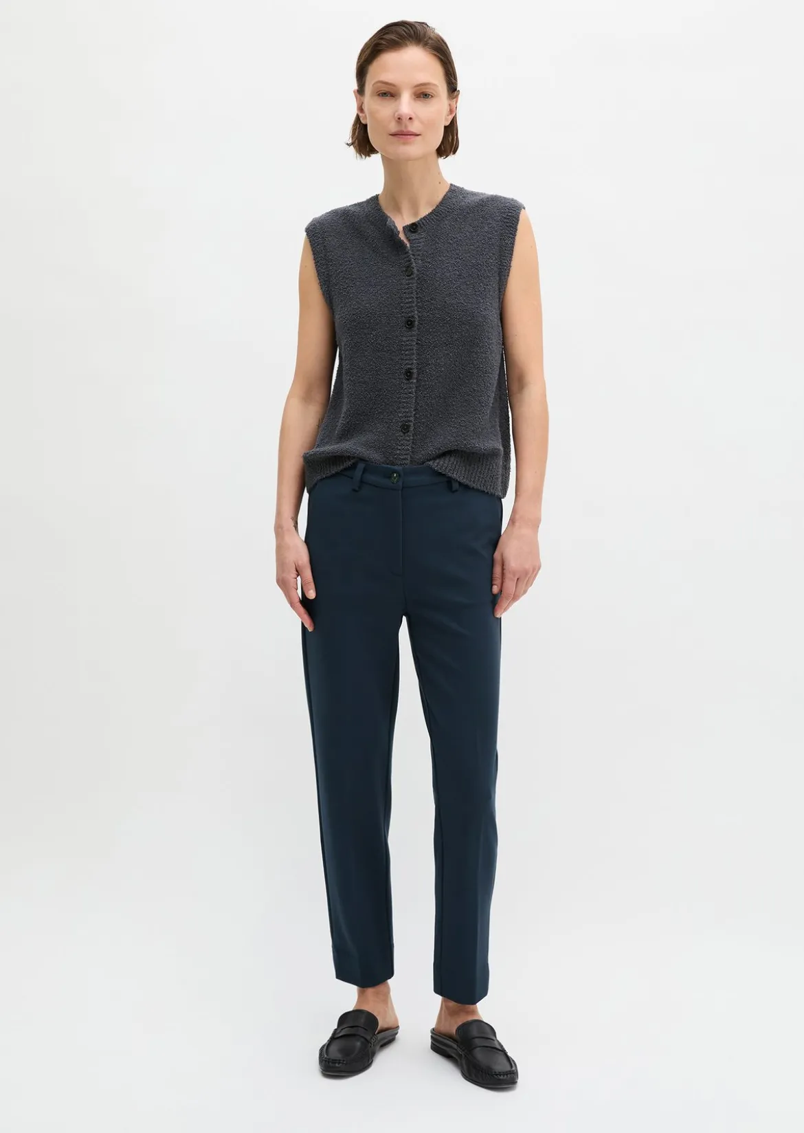 Hose Model Malin slim aus weichem Interlock-Jersey