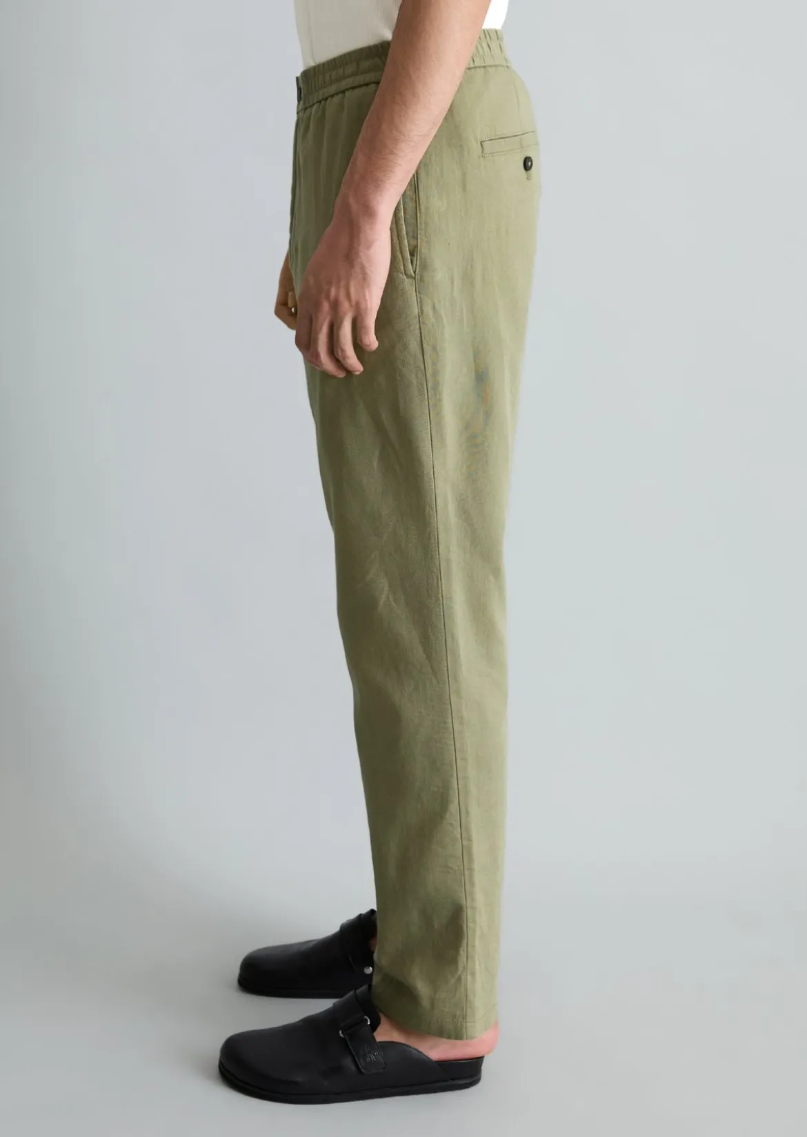 Hose Model Malte relaxed aus Bio-Baumwolle und Leinen