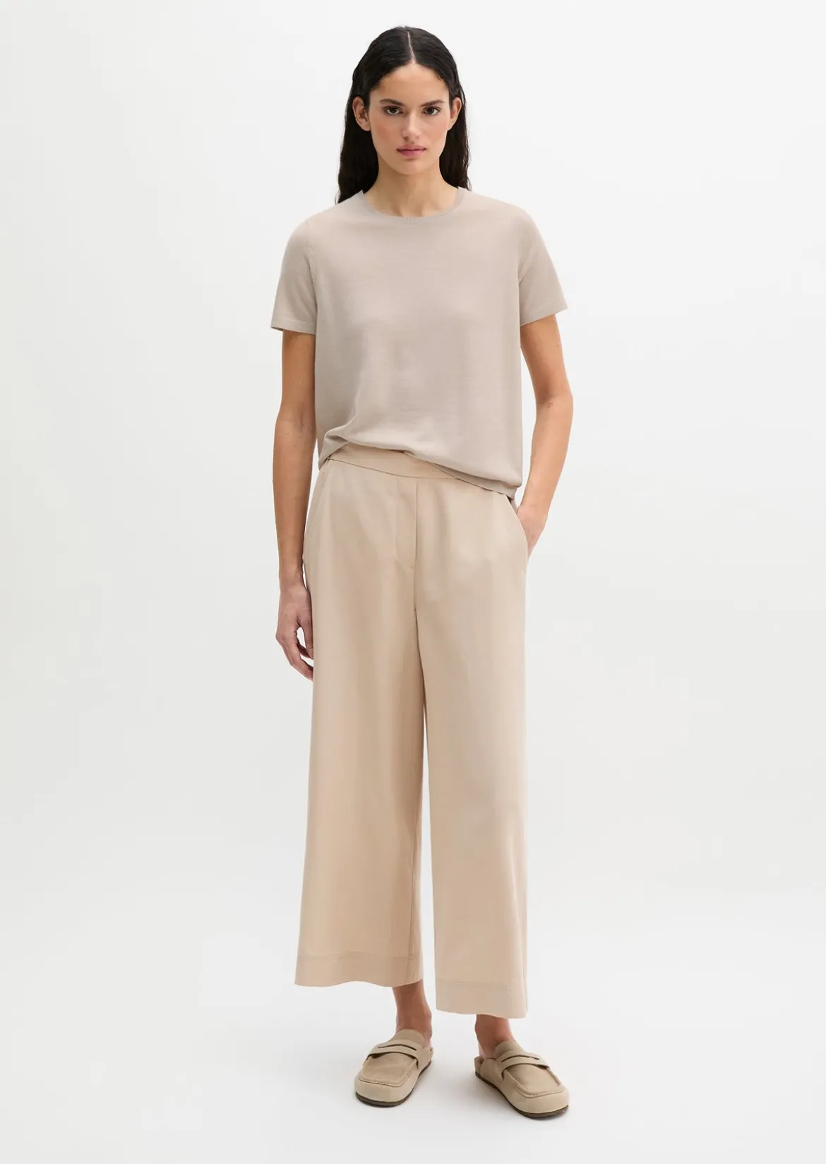 Hose Model Margo wide aus Lyocell-Leinen-Mix