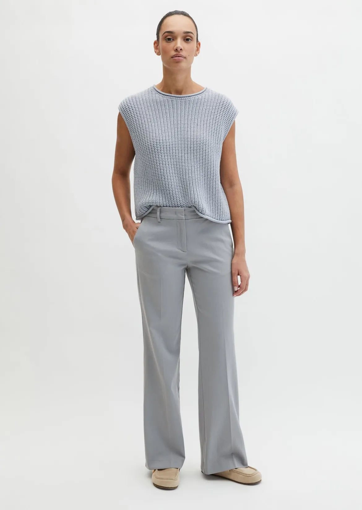 Hose Model Marthe flared aus Superstretch-Twill