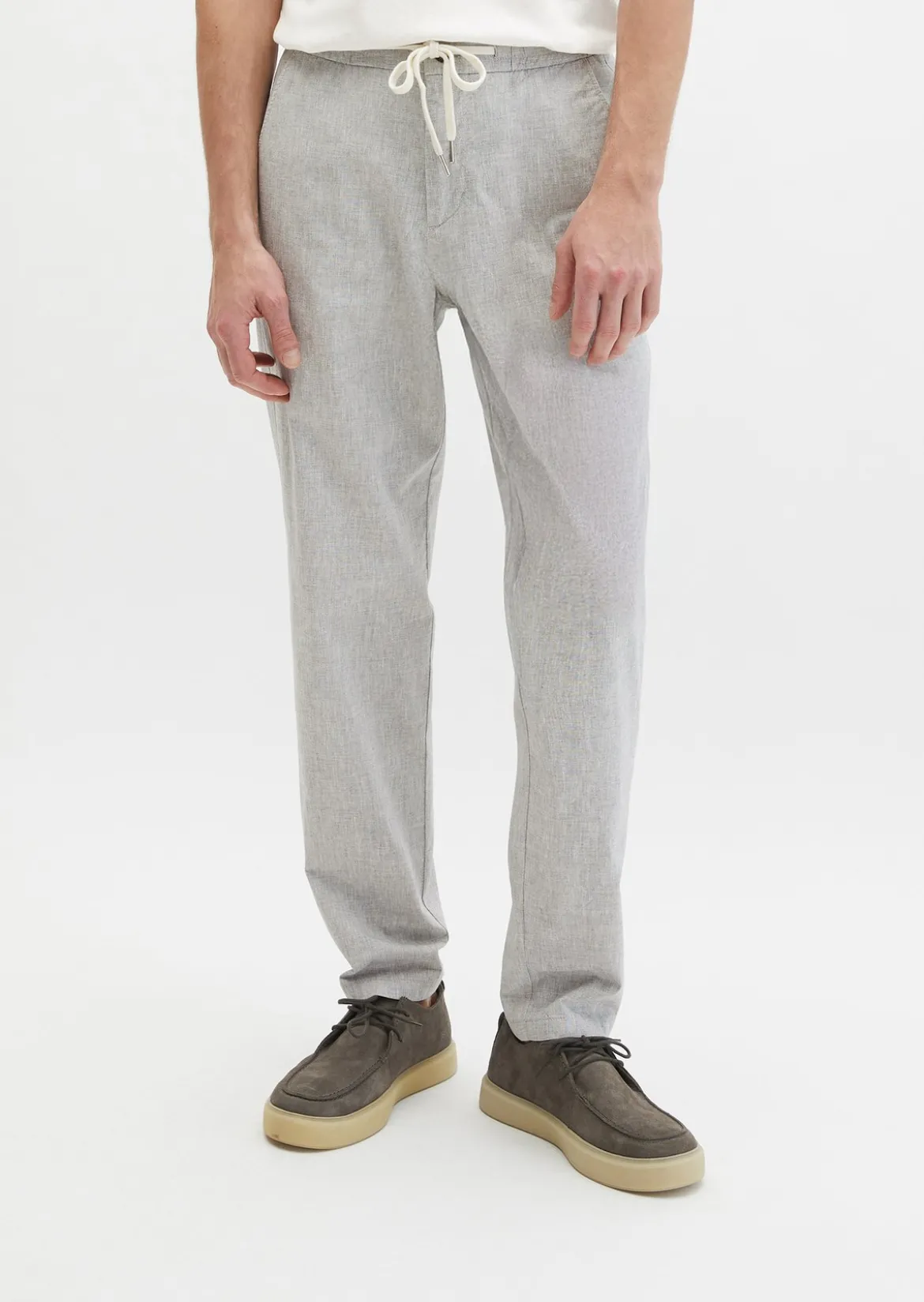 Hose Model Morot Jogger tapered aus Bio-Baumwoll-Leinen-Mix