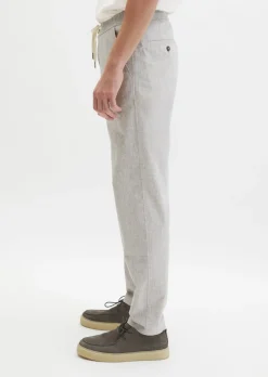 Hose Model Morot Jogger tapered aus Bio-Baumwoll-Leinen-Mix