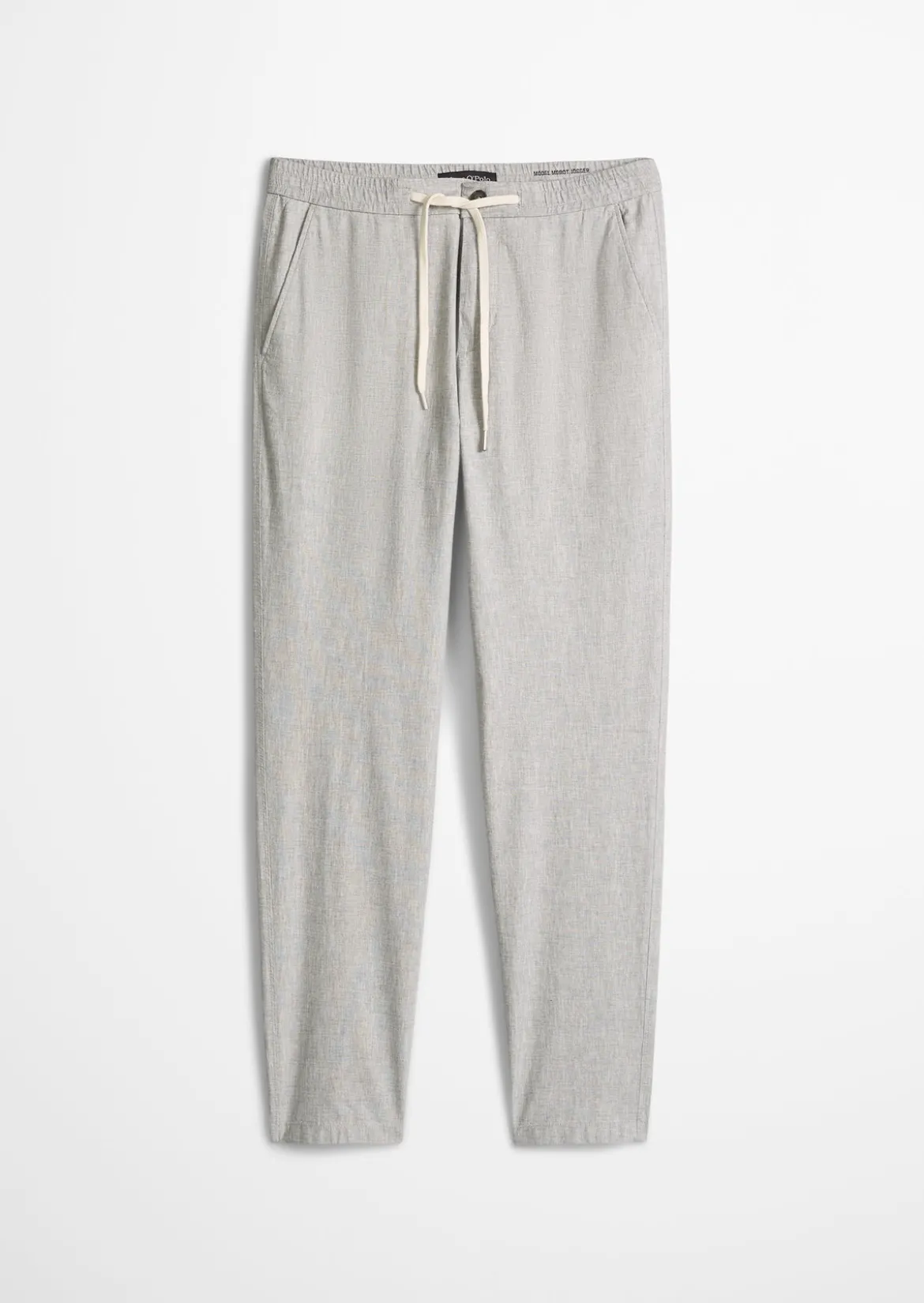 Hose Model Morot Jogger tapered aus Bio-Baumwoll-Leinen-Mix