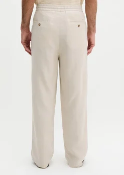 Hose Model Mossbo Jogger loose aus feinem Leinen