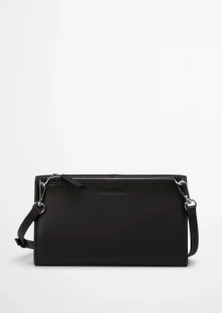 2in1 Crossbody Bag aus fein genarbtem Rindleder