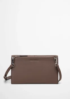 2in1 Crossbody Bag aus fein genarbtem Rindleder