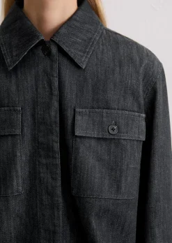 Indoorjacke boxy shape aus Organic Cotton Stretch