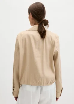Indoor-Jacke relaxed aus Viskose-Leinen-Stretch