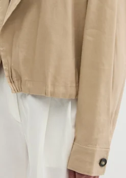 Indoor-Jacke relaxed aus Viskose-Leinen-Stretch