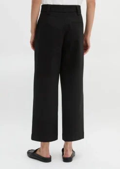 Interlock-Jersey-Hose wide aus stretchigem Organic Cotton-Mix