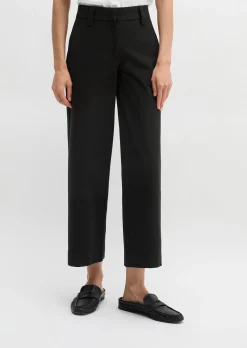 Interlock-Jersey-Hose wide aus stretchigem Organic Cotton-Mix