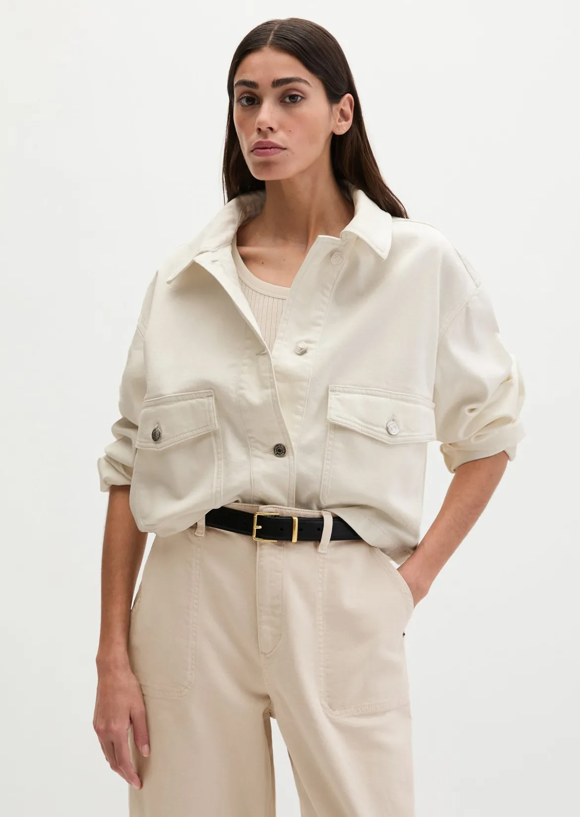 Jacke relaxed aus Garment dyed Baumwolle