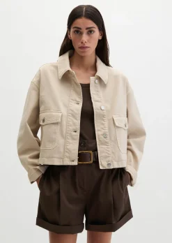 Jacke relaxed aus Garment dyed Baumwolle