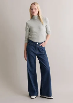 Jeans Model Anjo wide aus Rigid Denim ohne Elasthan