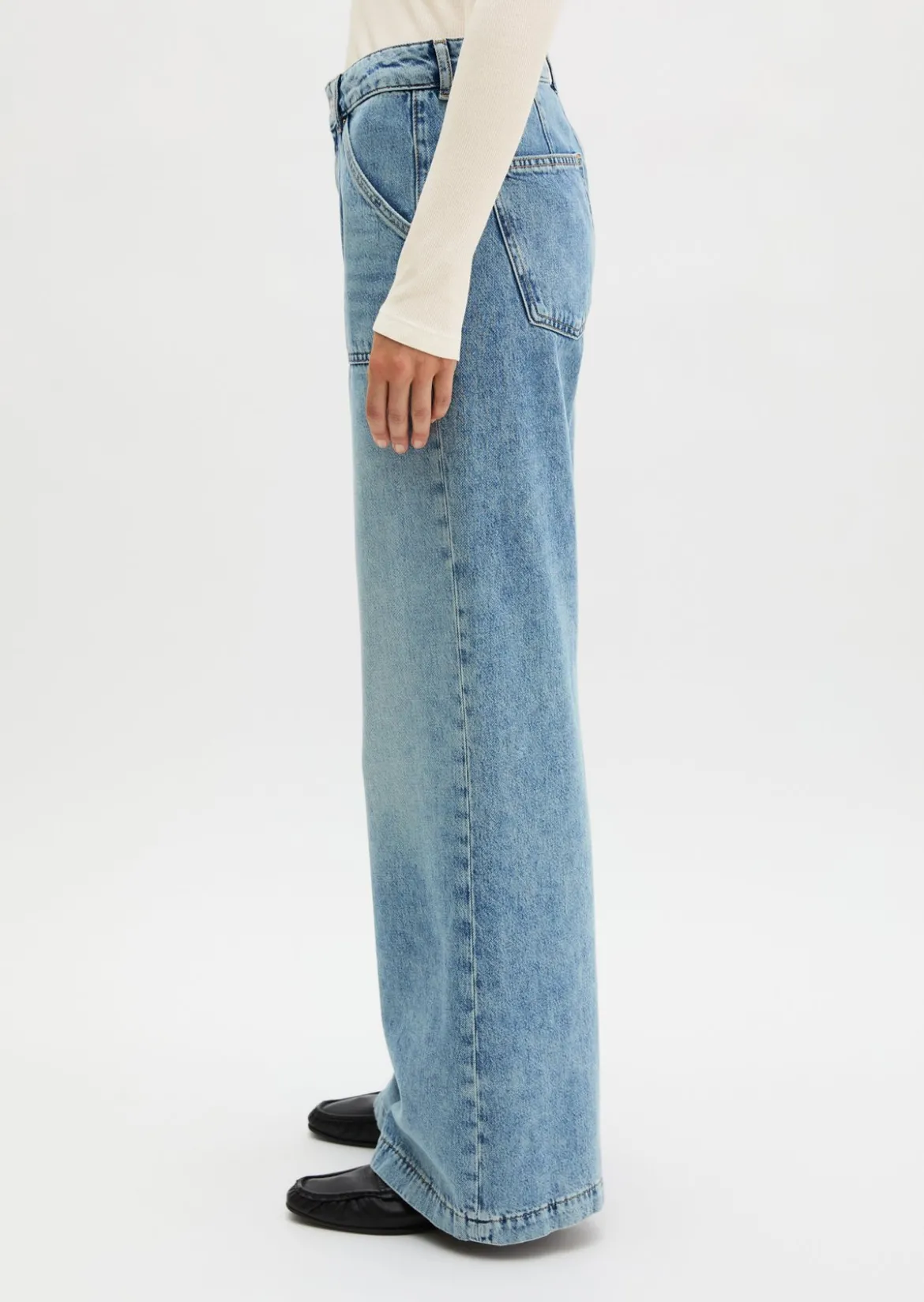 Jeans Model Caya flared aus reiner Baumwolle
