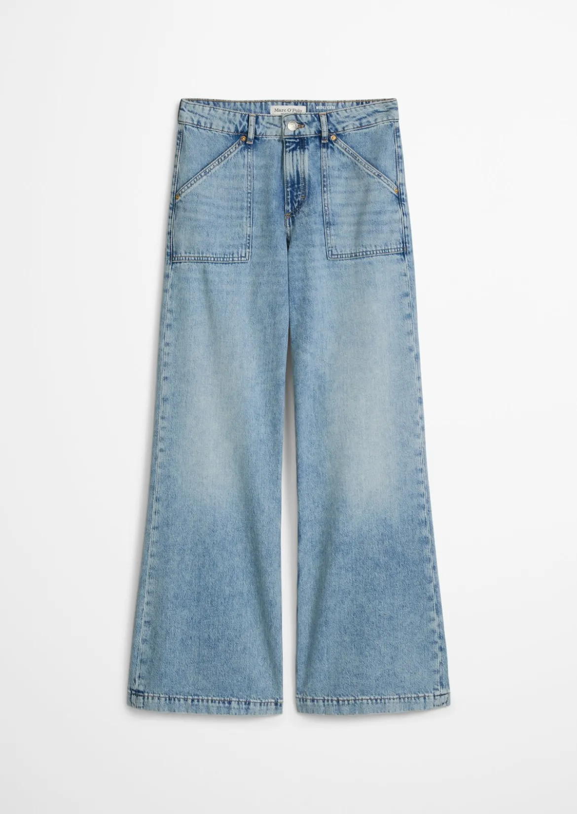 Jeans Model Caya flared aus reiner Baumwolle