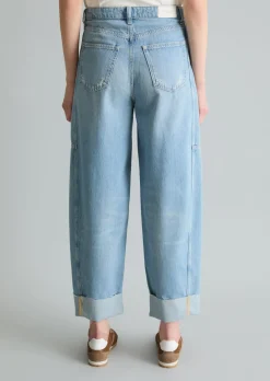 Jeans Model Enni wide barrel cropped aus reiner Bio-Baumwolle